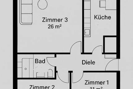 WG-Zimmer möblierte Dienstwohnung in Lüdinghausen zu vermieten 3 zimmer