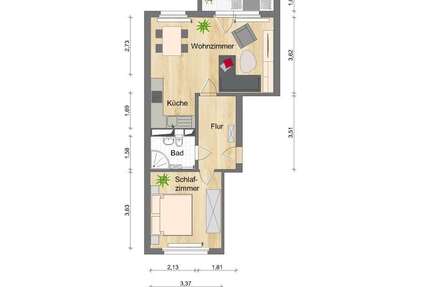 Wohnung zum Mieten in Zwickau 330 € 50 m²