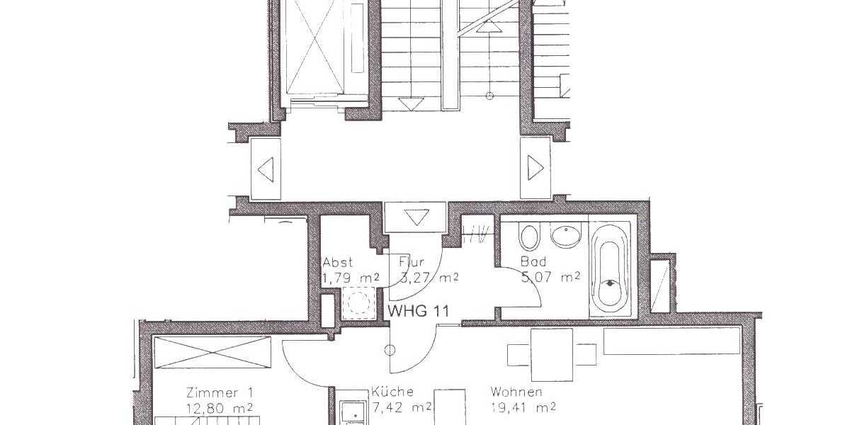 Etagenwohnung Hamburg St. Pauli - 2 Zimmer, 52 m&sup2;, 1.280&euro; | Angebot:26174120