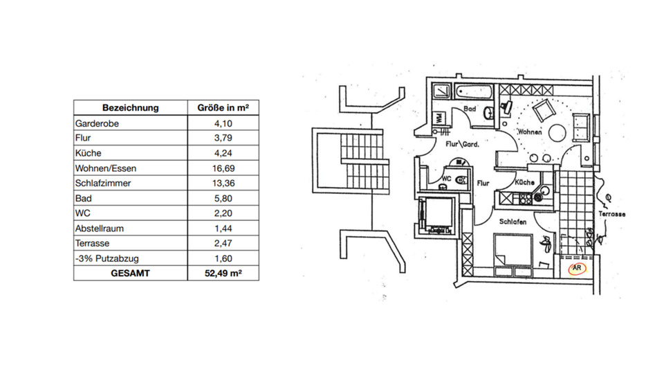 Etagenwohnung Künzelsau - 2 Zimmer, 53 m&sup2;, 600&euro; | Angebot:25841311