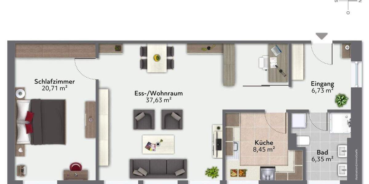 Etagenwohnung München Bogenhausen - 2 Zimmer, 79 m&sup2;, 1.730&euro; | Angebot:25744639