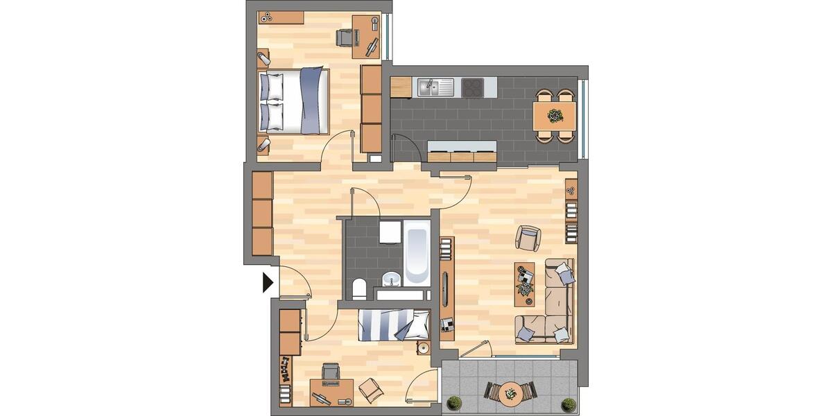Etagenwohnung Bellheim - 3 Zimmer, 75 m&sup2;, 699&euro; | Angebot:23566738