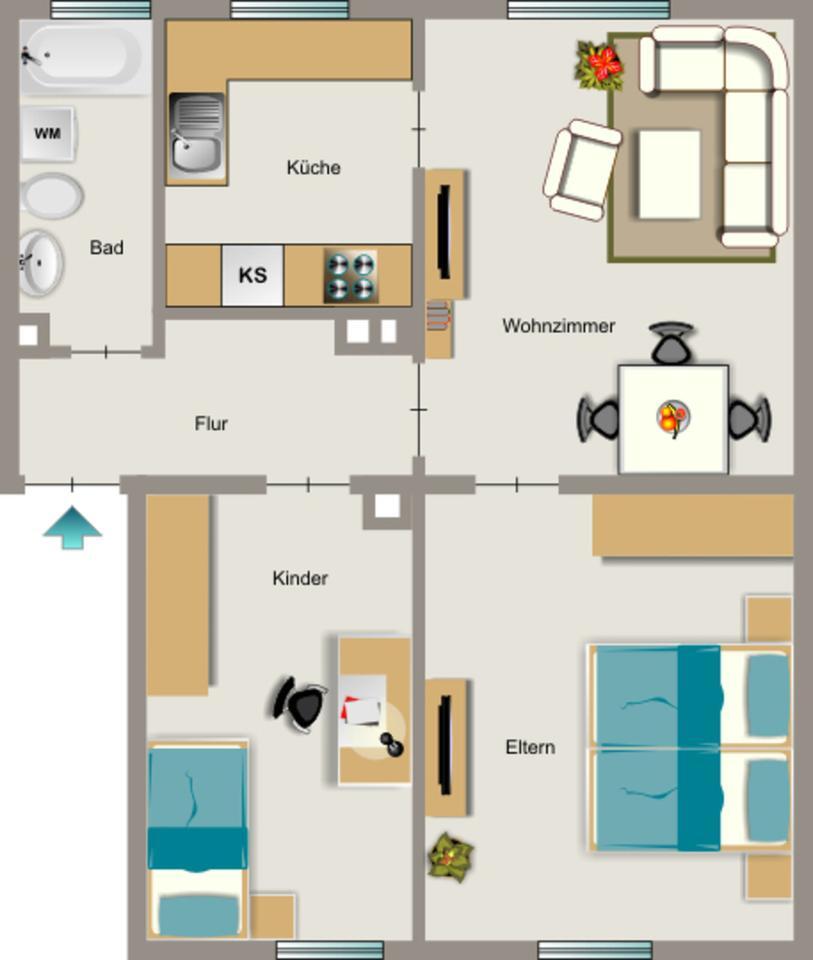 3-Zimmer-Wohnung in Kamp-Lintfort Geisbruch zimmer
