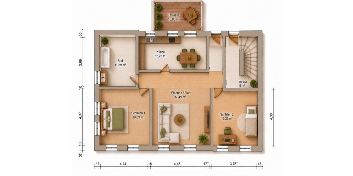 Erdgeschoßwohnung Nossen - 3 Zimmer, 90 m&sup2;, 878&euro; | Angebot:26678720