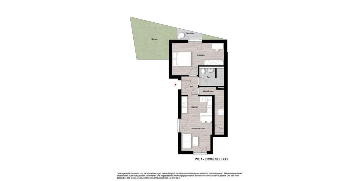 Erdgeschoßwohnung Lasbek - 2 Zimmer, 53 m&sup2;, 876&euro; | Angebot:26480241