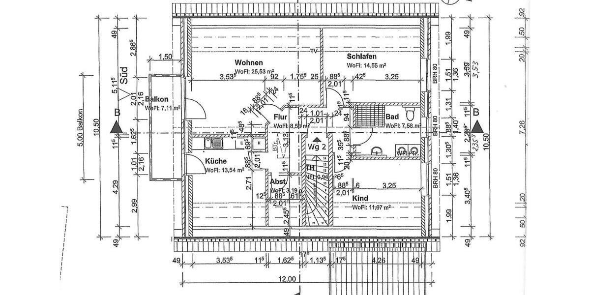 Etagenwohnung Otterndorf - 3 Zimmer, 86 m&sup2;, 900&euro; | Angebot:26648730