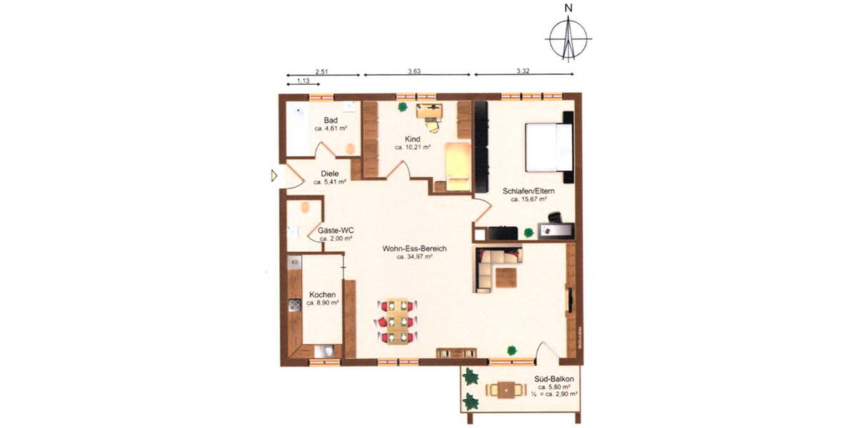 Etagenwohnung Kaufbeuren Altstadt - 3 Zimmer, 82 m&sup2;, 1.595&euro; | Angebot:26764528