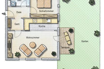 Moderne 2-Zimmer EG-Wohnung mit Garten & Garage in TopLage 2 zimmer