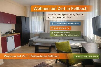 1-Zimmer-Apartment mit WLAN, TV, DuscheWc, Küche, Waschmaschine, Trockner und Parkplatz 1 zimmer