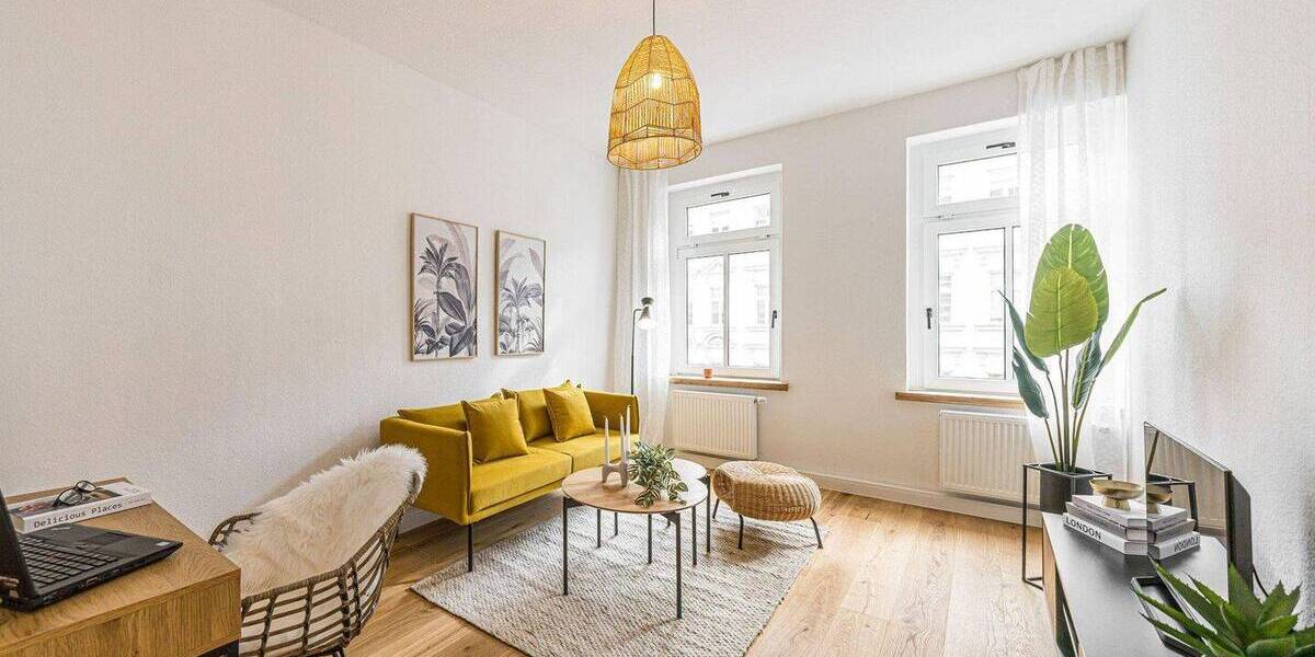 Etagenwohnung Leipzig Gohlis-Süd - 2 Zimmer, 51 m&sup2;, 665&euro; | Angebot:26203906