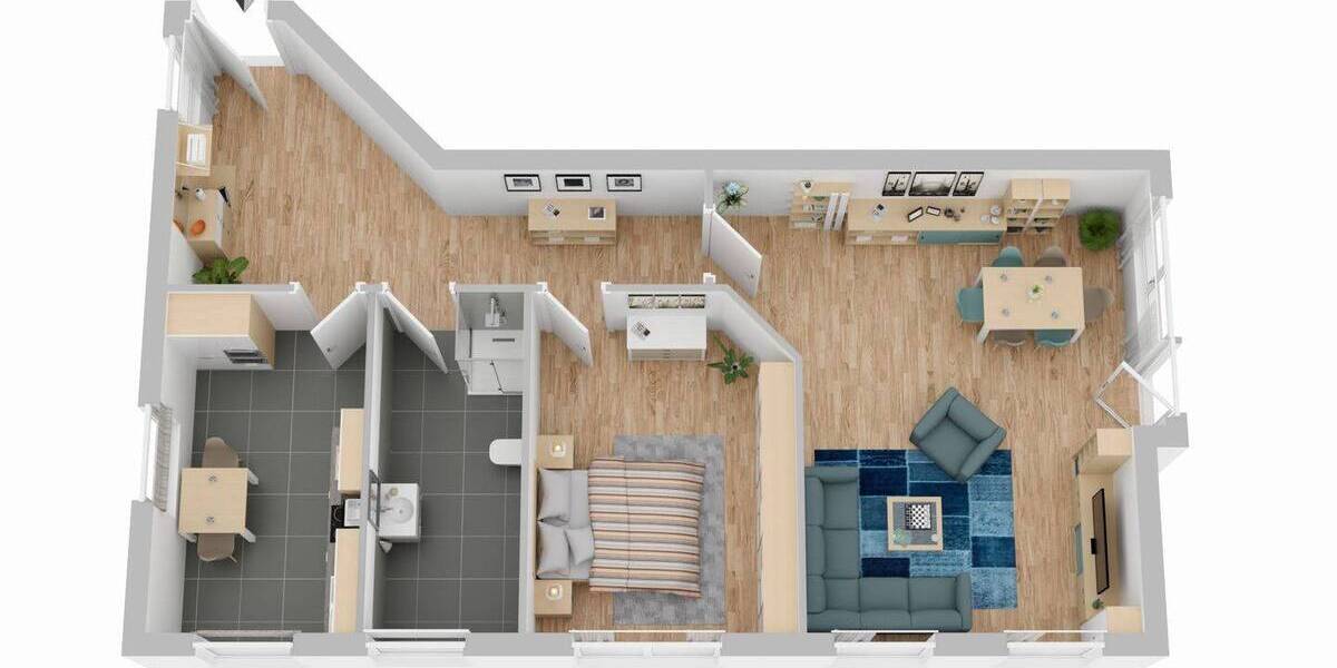 Etagenwohnung Achim - 2 Zimmer, 90 m&sup2;, 995&euro; | Angebot:26730442