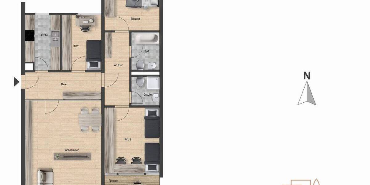 Etagenwohnung München Bogenhausen - 4 Zimmer, 110 m&sup2;, 2.290&euro; | Angebot:26806839