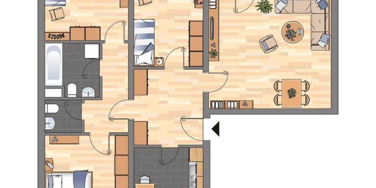 Erdgeschoßwohnung Wirges - 4 Zimmer, 95 m&sup2;, 542&euro; | Angebot:24572791