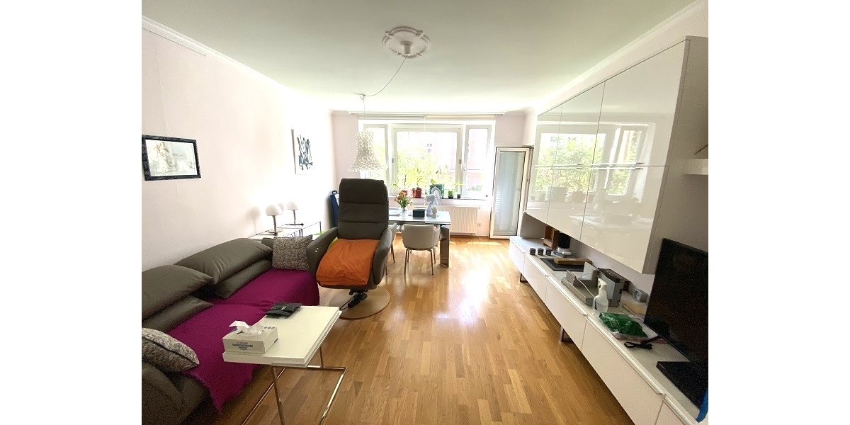 Möblierte 3-Zimmer-Wohnung mit Südwest-Loggia in top Lage Schwabing-West - Etagenwohnung München / Schwabing-West West | Angebot:26999214