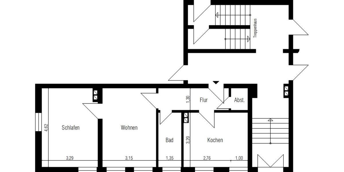Erdgeschoßwohnung Nordhausen - 2 Zimmer, 51 m&sup2;, 338&euro; | Angebot:26382404