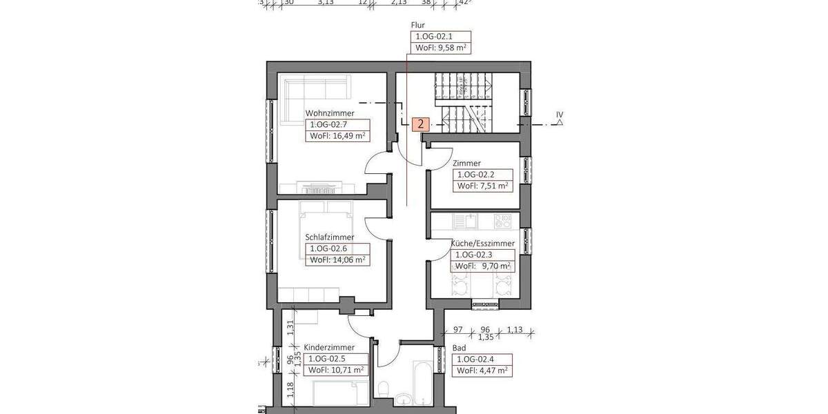 Etagenwohnung Waldsassen - 4 Zimmer, 72 m&sup2;, 505&euro; | Angebot:25815118