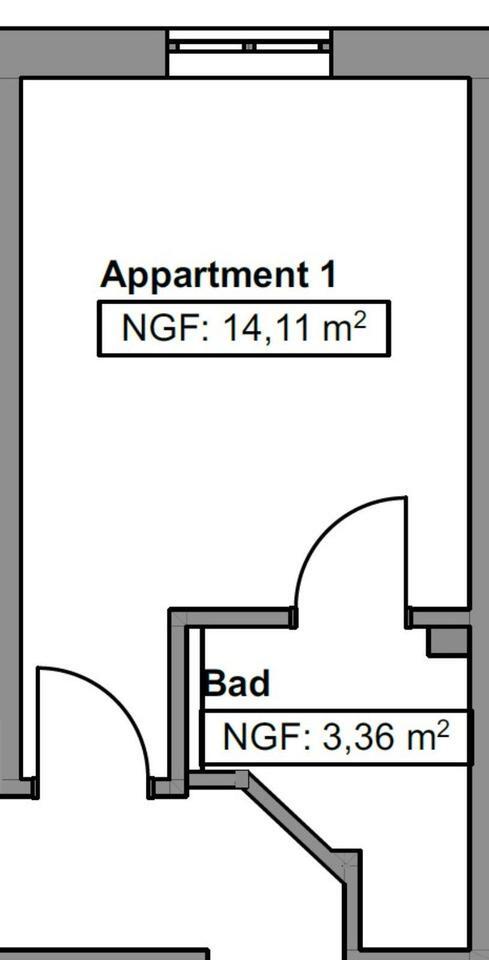 Helles vollmöbliertes kompaktes 1-Zi.-Appartement im grünen