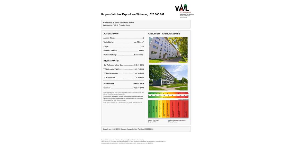 Erdgeschoßwohnung Leinefelde-Worbis Worbis - 2 Zimmer, 52 m&sup2;, 340&euro; | Angebot:24865425