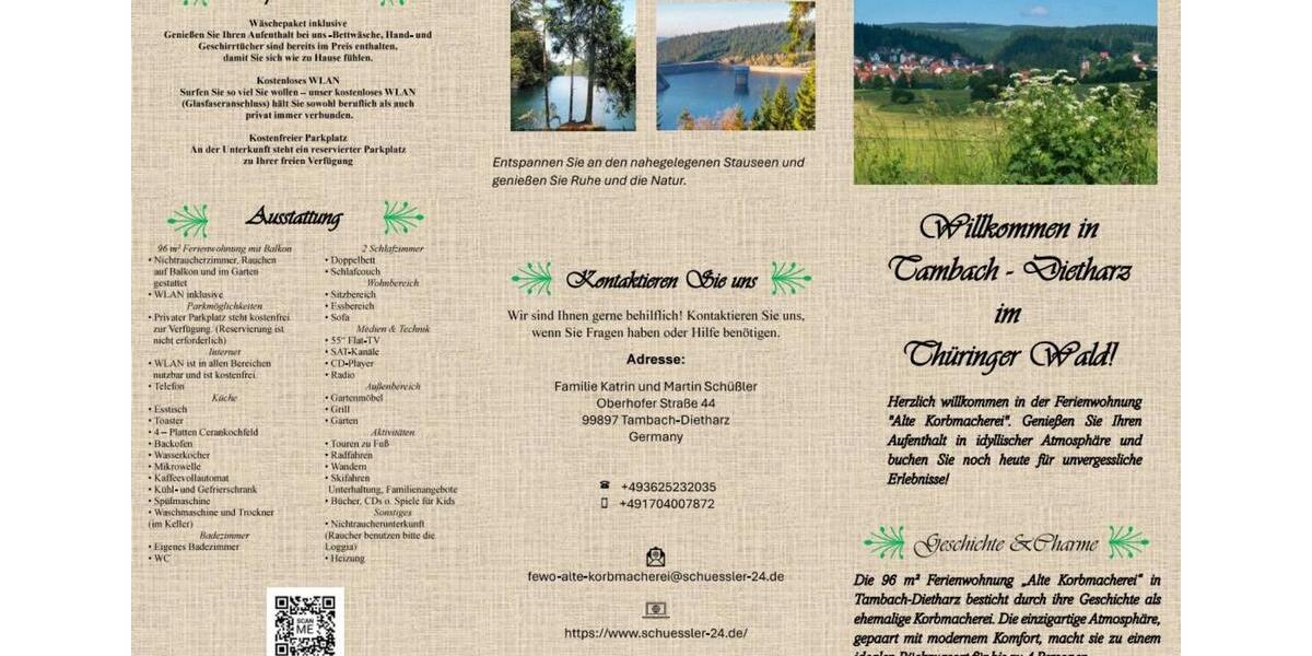 Ferienwohnung Alte Korbmacherei 3 zimmer