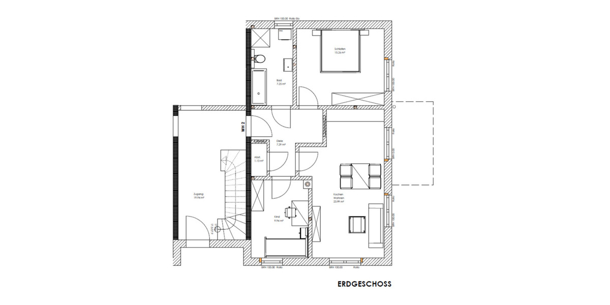 Etagenwohnung Außernzell - 3 Zimmer, 75 m&sup2;, 850&euro; | Angebot:24582490