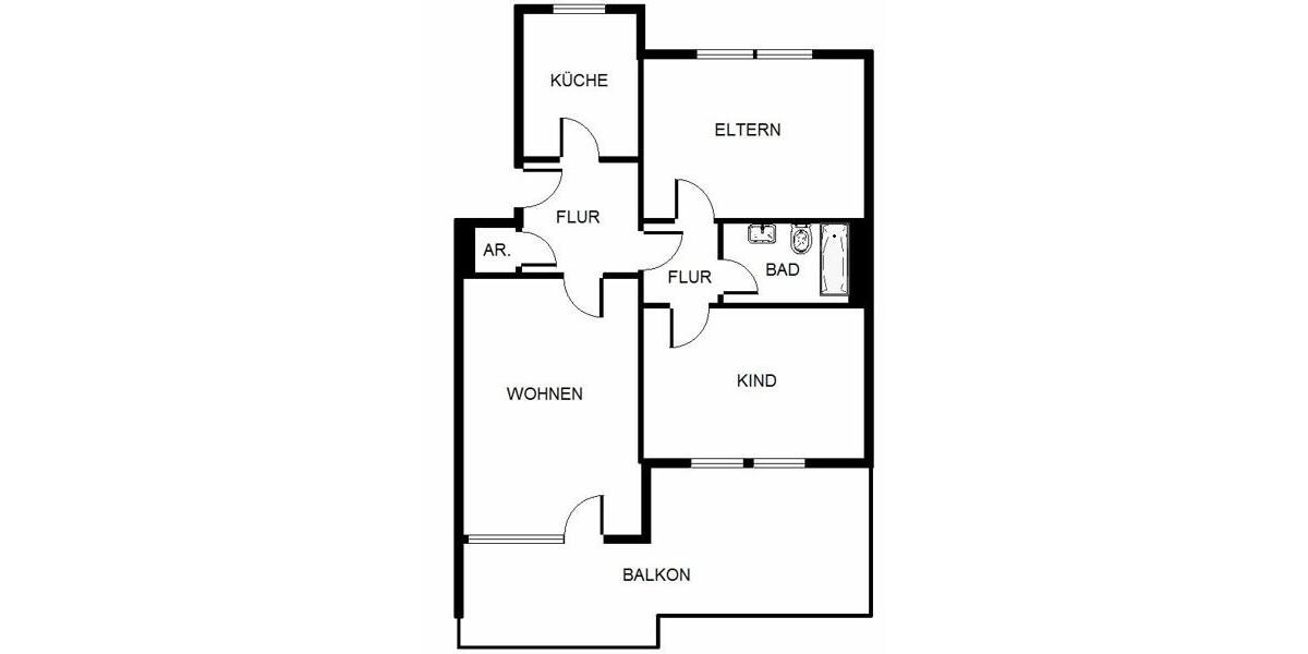 Etagenwohnung Nürnberg Erlenstegen - 3 Zimmer, 88 m&sup2;, 1.149&euro; | Angebot:26537526