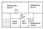Etagenwohnung Osterwieck - 3 Zimmer, 84 m&sup2;, 550&euro; | Angebot:26057507