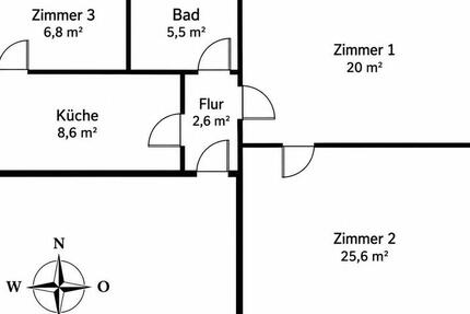 Wohnung Luckenwalde - 3 Zimmer, 69 m&sup2;, 660&euro; | Angebot:27630463