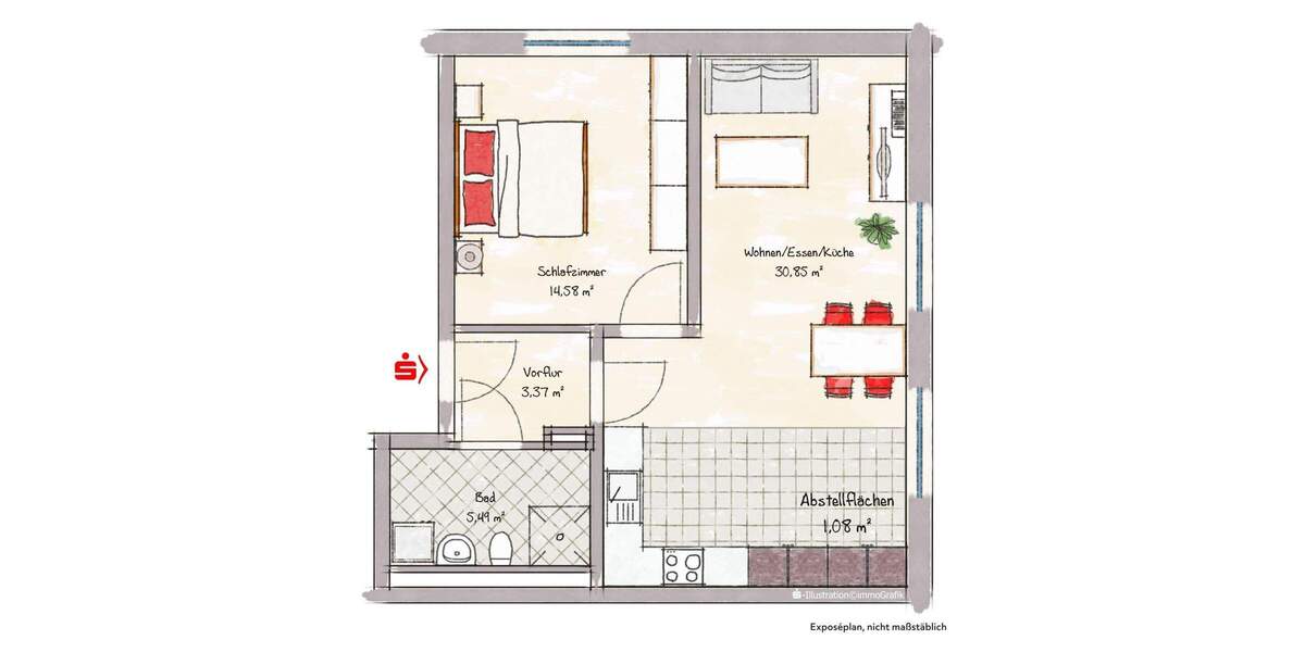 Etagenwohnung Berchtesgaden - 2 Zimmer, 54 m&sup2;, 980&euro; | Angebot:25845835