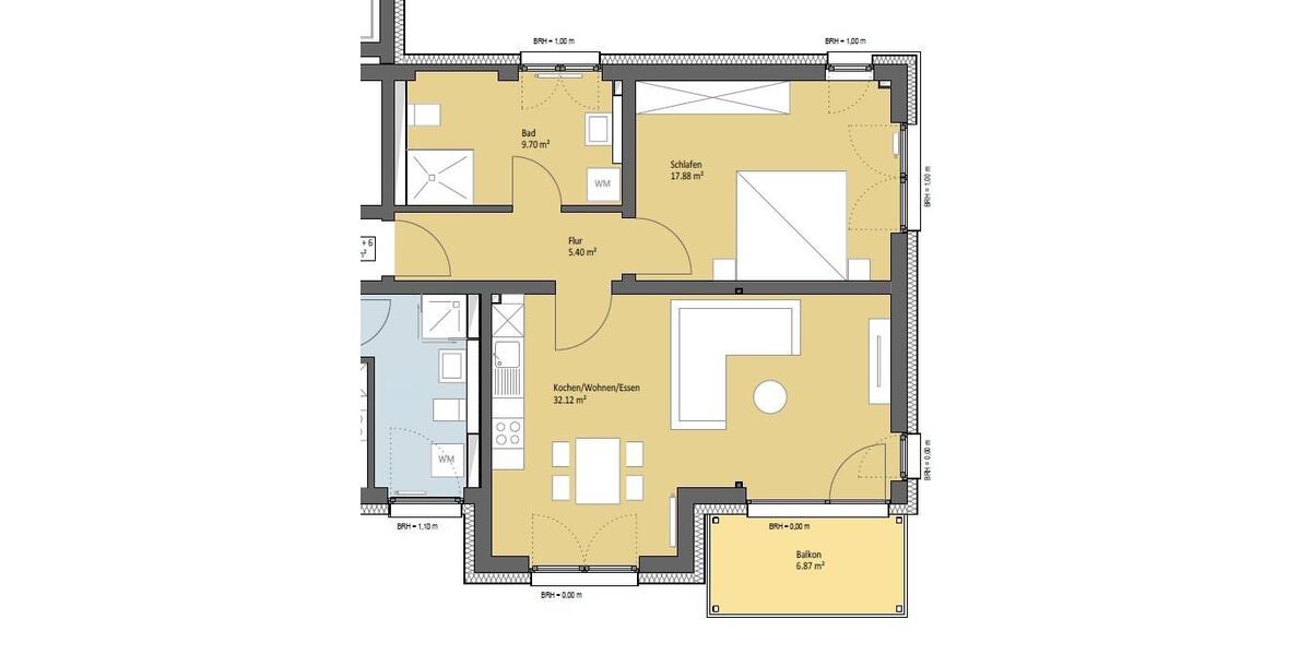 Etagenwohnung Runkel - 2 Zimmer, 69 m&sup2;, 965&euro; | Angebot:26675521