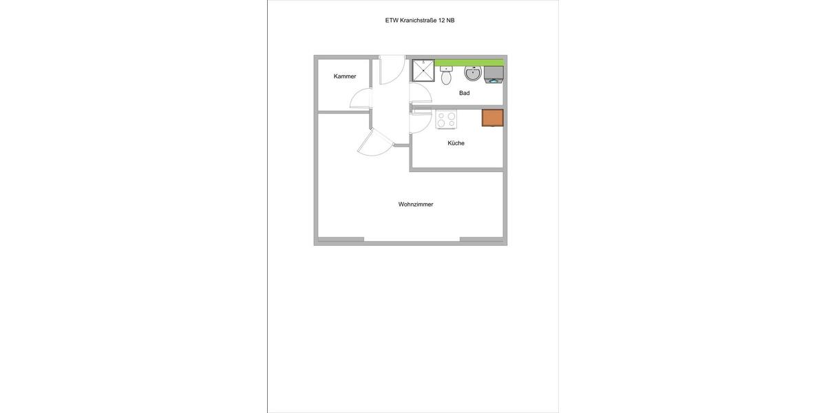 Dachgeschoßwohnung Neubrandenburg Datzeberg - 1 Zimmer, 37 m&sup2;, 325&euro; | Angebot:26041075