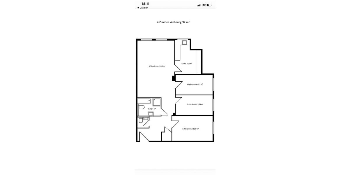 Erdgeschoßwohnung Ostfildern - 4 Zimmer, 92 m&sup2;, 1.100&euro; | Angebot:26478729