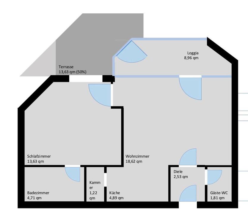 2,5 Zimmer (Habsburgerallee) – mit Balkon, Winterga., Stellpl.