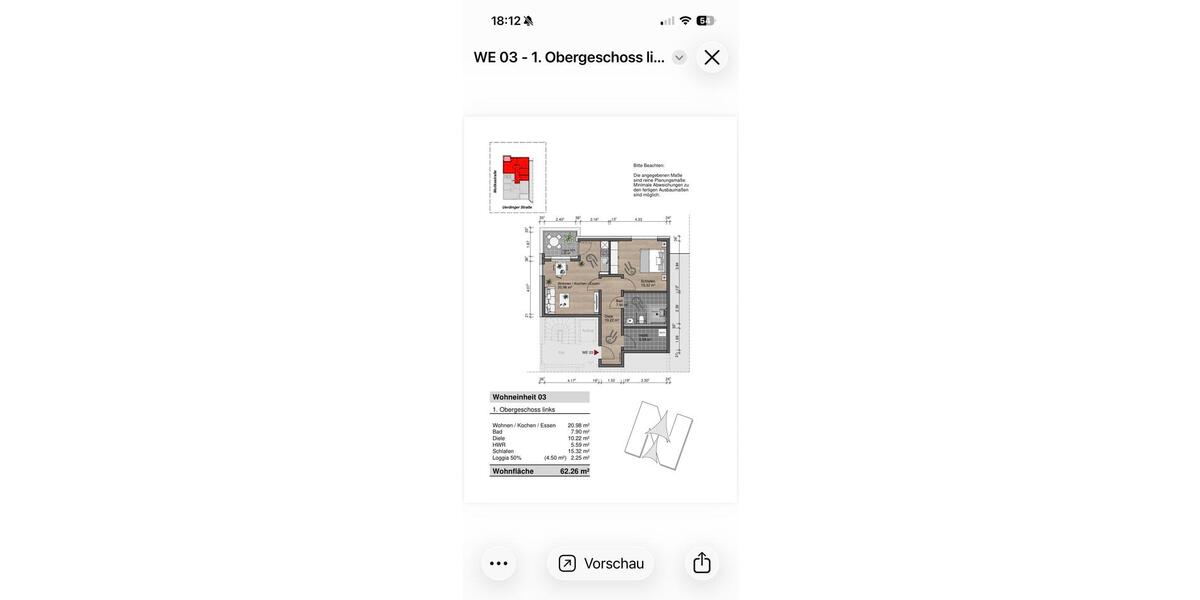 Etagenwohnung Krefeld Bockum - 2 Zimmer, 62 m&sup2;, 920&euro; | Angebot:26399059