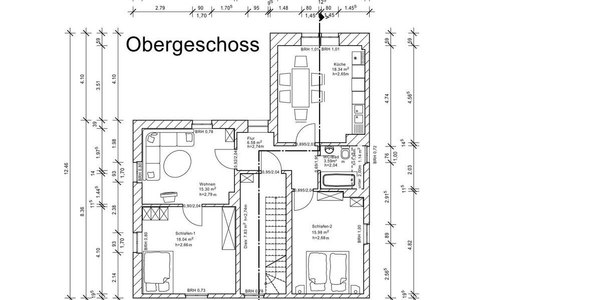 Etagenwohnung Kirn - 3 Zimmer, 78 m&sup2;, 585&euro; | Angebot:26489739