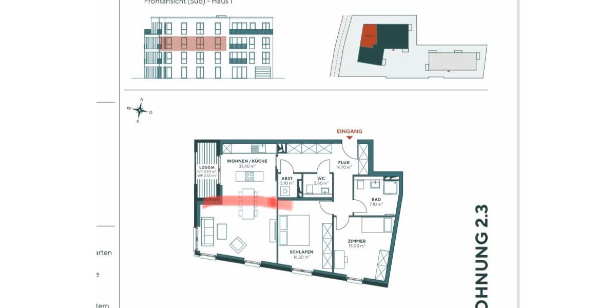 Etagenwohnung Hamburg Altona - 3 Zimmer, 95 m&sup2;, 2.450&euro; | Angebot:26588952