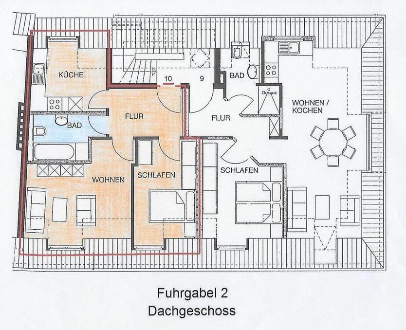 zentral gelegene 2-Zimmer-Wohnung im DG
