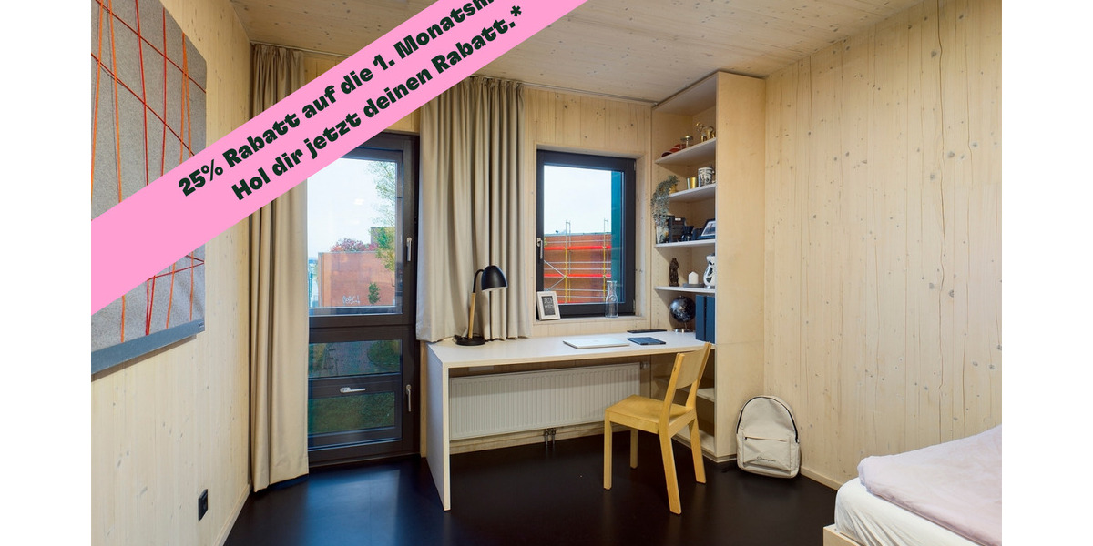 DIE ZIMMEREI | Rabattaktion! Möblierte All-In 1-Zimmer-Wohnung - 3 min zur S-Bahn | Basic Bude 1 zimmer