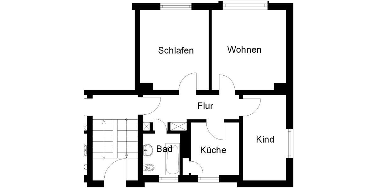 Schöne 3-Zimmer-Wohnung mit großem Balkon in ruhiger Lage 3 zimmer