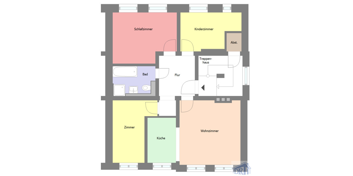 Etagenwohnung Zittau - 4 Zimmer, 75 m&sup2;, 405&euro; | Angebot:25976356