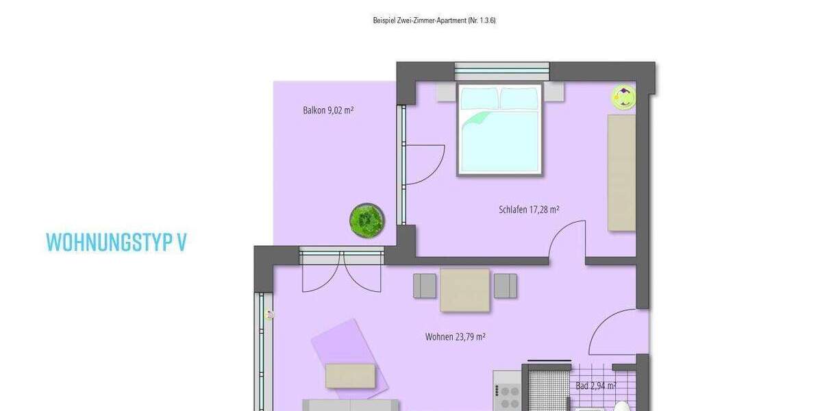 Etagenwohnung Pfarrkirchen Zieglstadl - 2 Zimmer, 48 m&sup2;, 545&euro; | Angebot:25028772