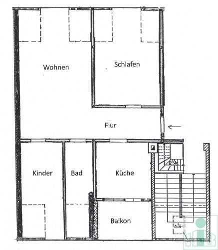 Etagenwohnung Bautzen - 3 Zimmer, 69 m&sup2;, 460&euro; | Angebot:26678300