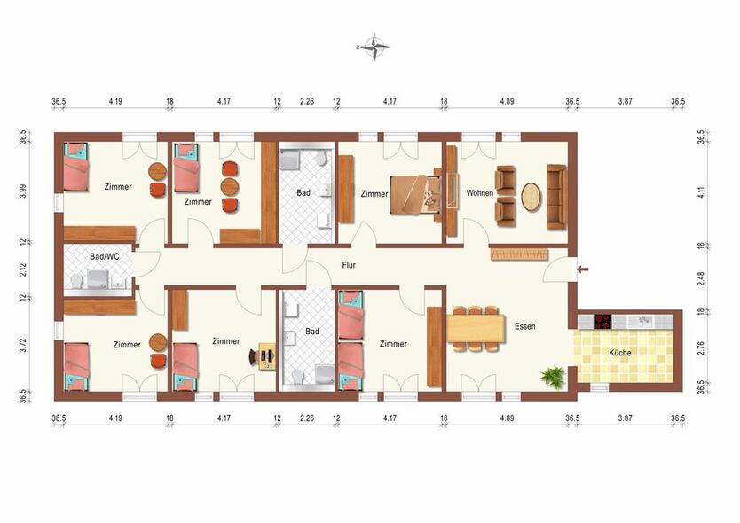 1 Zimmer - Wohngruppe Senioren Fahrstuhl, barrierefrei zimmer
