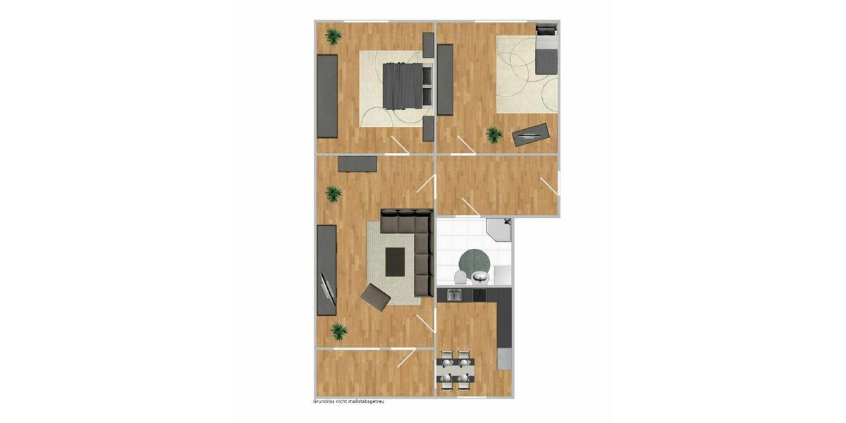 Etagenwohnung Köthen (Anhalt) - 3 Zimmer, 62 m&sup2;, 375&euro; | Angebot:8855252