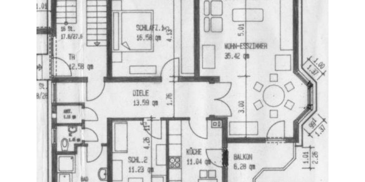 Etagenwohnung Bornheim - 3 Zimmer, 101 m&sup2;, 1.162&euro; | Angebot:25869860