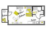 Etagenwohnung Schwäbisch Gmünd - 1 Zimmer, 32 m&sup2;, 646&euro; | Angebot:26546731