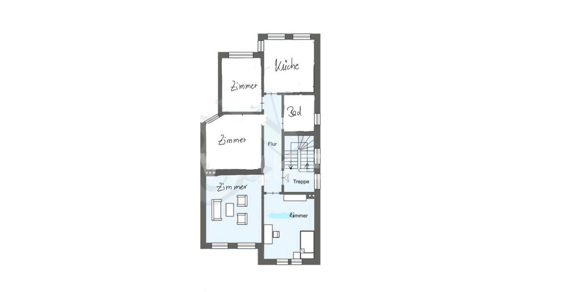 Dachgeschoßwohnung Emden - 4 Zimmer, 90 m&sup2;, 630&euro; | Angebot:24977277