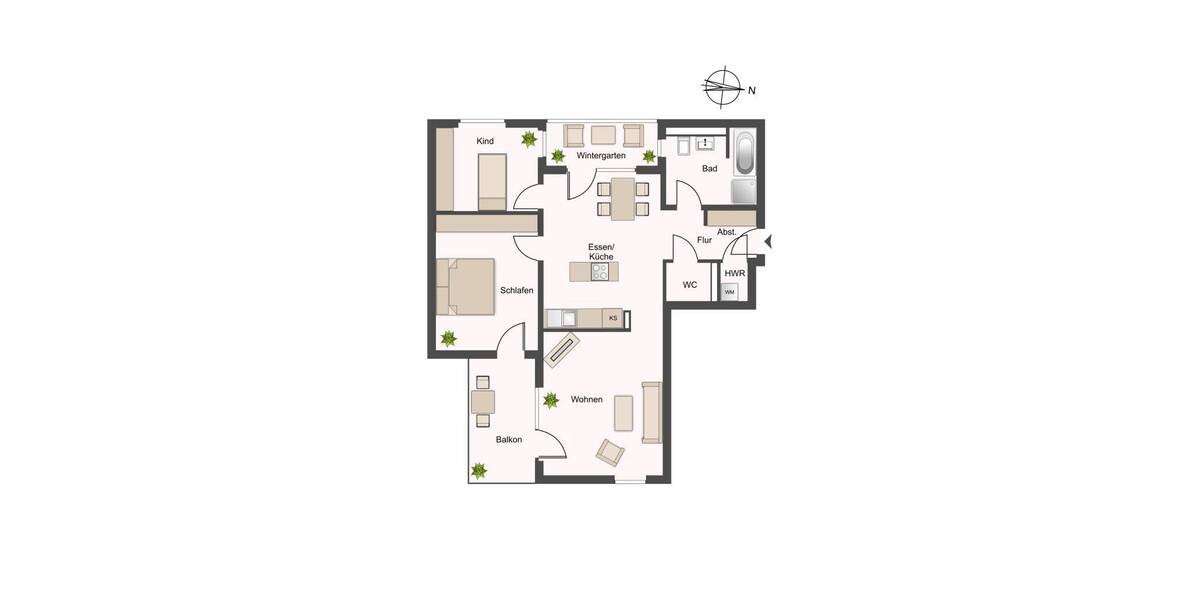 Etagenwohnung Reinbek - 3 Zimmer, 99 m&sup2;, 1.386&euro; | Angebot:26916578