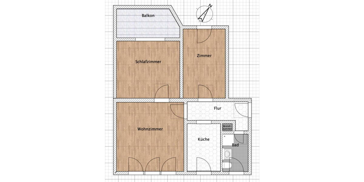 Etagenwohnung Troisdorf - 3 Zimmer, 65 m&sup2;, 839&euro; | Angebot:26197858