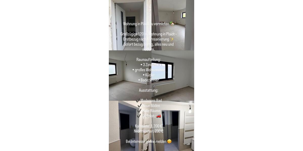 Erdgeschoßwohnung Plaidt - 4 Zimmer, 120 m&sup2;, 1.430&euro; | Angebot:25221500