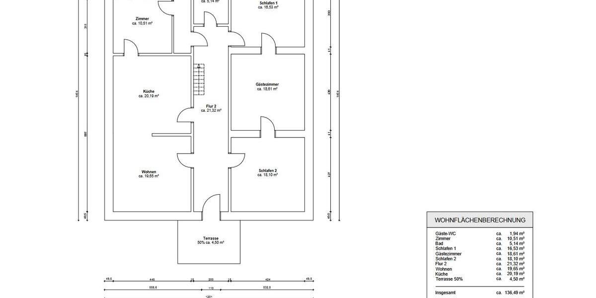 Etagenwohnung Vlotho - 4 Zimmer, 136 m&sup2;, 1.260&euro; | Angebot:26676696